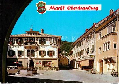 72909325 Oberdrauburg Kaernten Marktplatz Ruine Hohenburg Gasthof Post