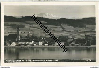 Pöchlarn an der Donau - Niederdonau mit Oetscher - Foto-AK - Verlag P. Ledermann Wien