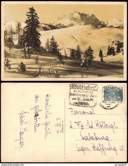 St. Johann im Pongau Sankt Johann im Pongau Adlers-Point, Skipiste - Winter 1934