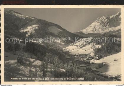 71545561 Muehlbach Hochkoenig mit Schneeberg und Dientner Sattel