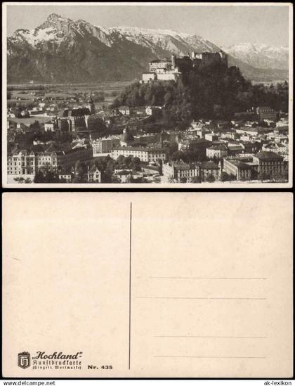 Ansichtskarte Salzburg Blick auf die Stadt 1938