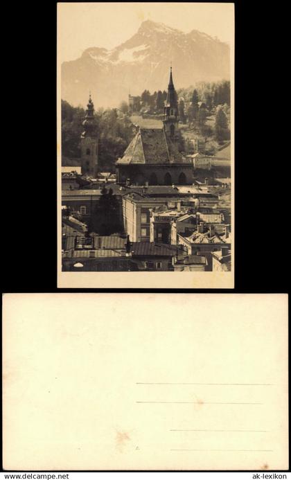 Salzburg Franziskanerkirche und Dächer der Stadt 1935 Privatfoto