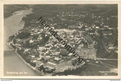 Schärding - Fliegeraufnahme - Foto-AK - Verlag Österreichische Luftbild Industrie Bad Ischl