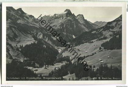 Schröcken mit Künzelspitze - Bregenzerwald - Foto-Ansichtskarte - Verlag C. Risch-Lau Bregenz