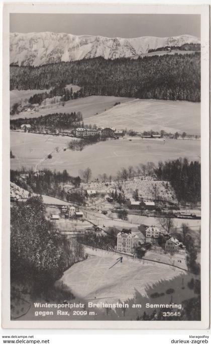 Breitenstein am Semmering old postcard travelled 1943 b170720