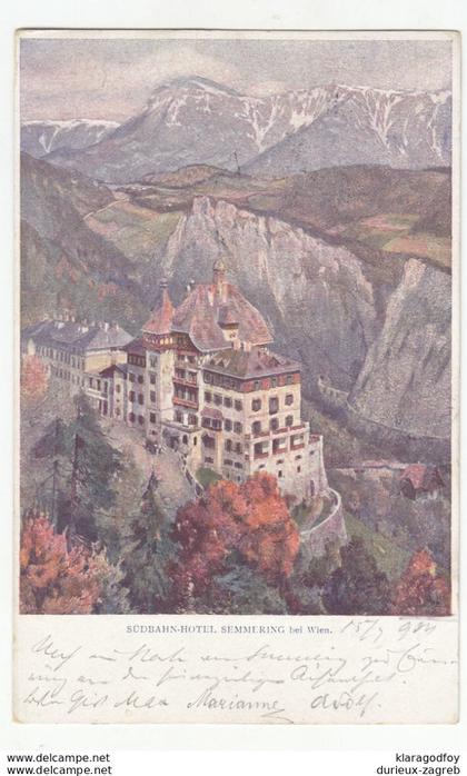 Südbahn-Hotel Semmering old postcard travelled 1904 Sonnwedstein b190715