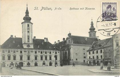 Autriche - Austria - Basse Autriche - Casernes - St Pölten - Sankt Pölten - Rathaus mit Kaserne - bon état général