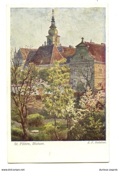 St. Pölten, Bistum old postcard posted 1924 b240615