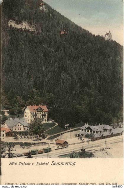 Semmering, Hotel Stefanie u. Bahnhof