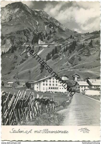 Stuben am Arlberg mit Flexenstrasse - Foto-AK Grossformat - Verlag Foto Risch-Lau Bregenz