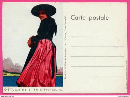 Autriche - Costume de Styrie - Femme - Folklore - Edité par L'OFFICE DE TOURISME POUR LA STYRIE GRAZ