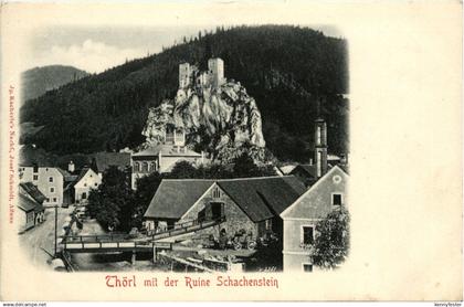 Aflenz/Steiermark - Kurort Aflenz - Thörl mit der Ruine Schachenstein