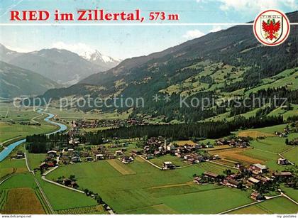 43374114 Ried Zillertal Fliegeraufnahme Ried Zillertal