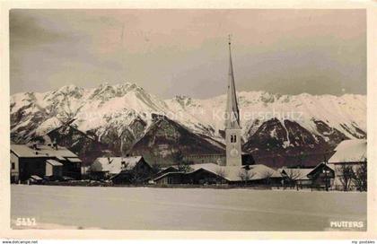 74033255 Mutters Innsbruck Tirol AT Winterpanorama Ansicht mit Kirche