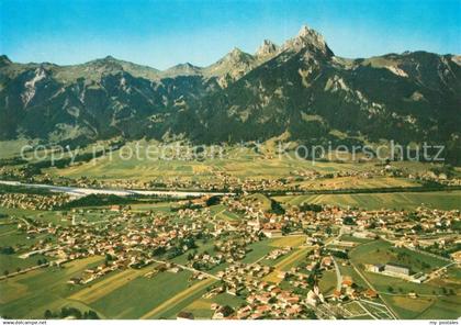 73160090 Reutte Tirol Breitenwang Reutte Lechaschau und Gernspitze Fliegeraufnah