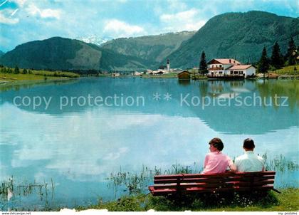 73272123 St Ulrich Pillersee Uferpartie Ruhebank am See nahe Strandbad Blattl Al