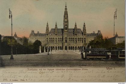 Austria // Wien I // Rathaus (Tram - Strassenbahn) 1906