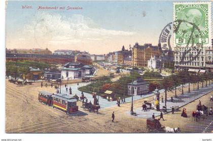 PC - AK - Wien Wenen Vienna - Nashmarkt mit Secession - 1912