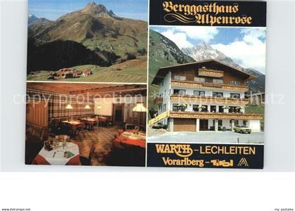 72582630 Lechleiten Warth Berggasthaus Alpenrose Alpenblick Warth