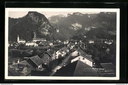 AK Hohenems, Ortsansicht aus der Vogelschau