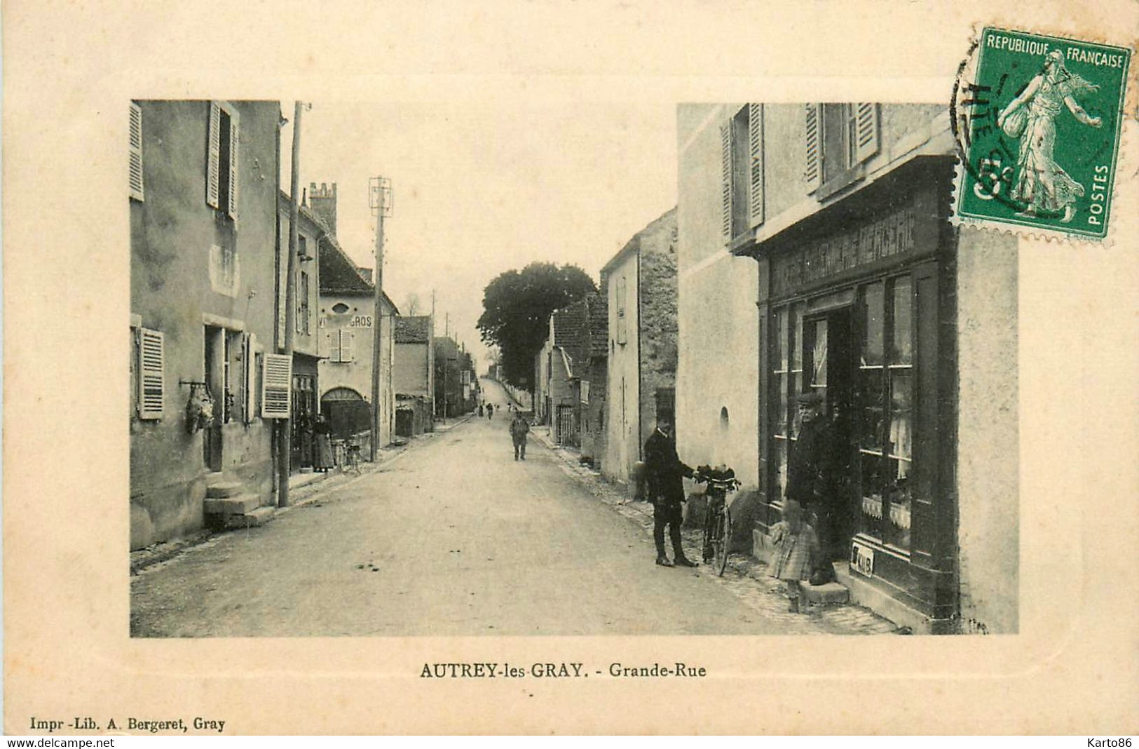 autrey les gray * la grande rue du village * épicerie mercerie