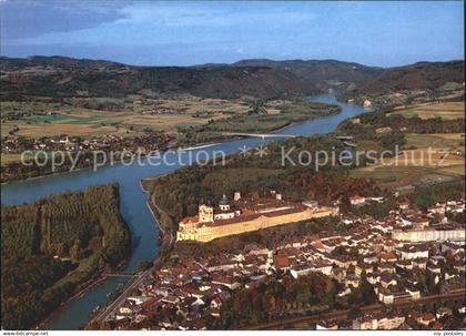 71892469 Melk Donau Stift Melk Schloss Kloster Schoenbuehel Fliegeraufnahme