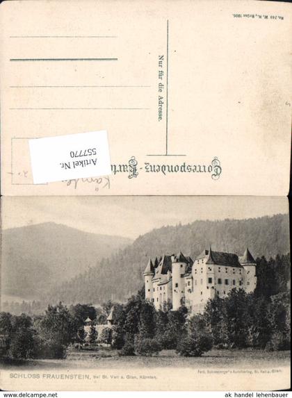 557770,tolle AK St. Veit an der Glan Schloss Frauenstein