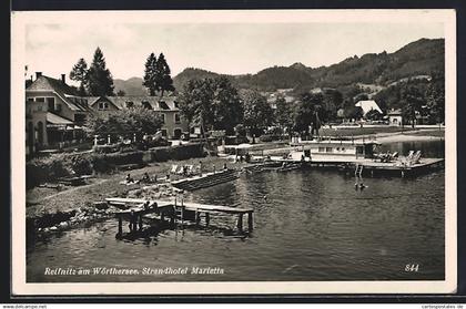 AK Reifnitz am Wörthersee, Blick auf Strandhotel Marietta