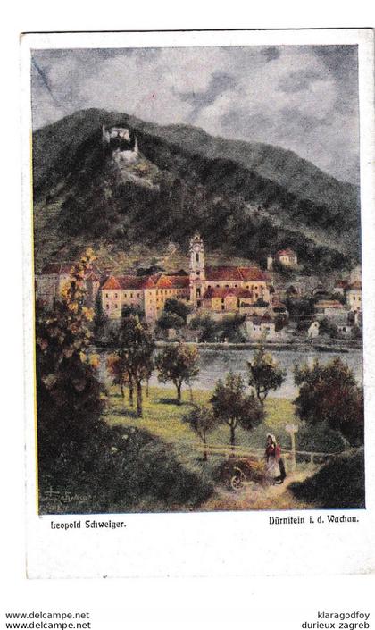 Dürnstein in der Wachau, Leopold Schweiger old postcard unused b210310