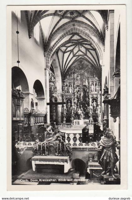 Gurk. Dom. Kreuzaltar old postcard posted 1954 b230720