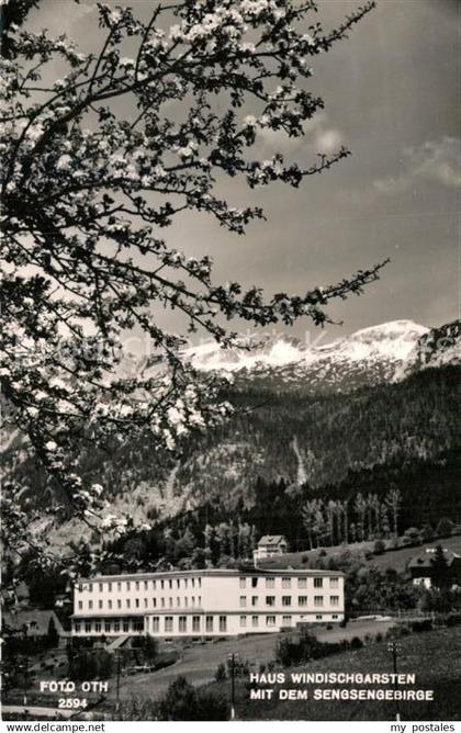 72974381 Windischgarsten Haus Windischgarsten mit dem Sengsengebirge Baumbluete