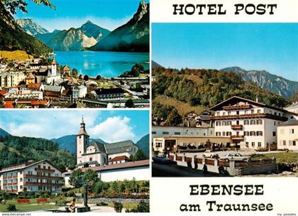 73923456 Ebensee Oberoesterreich AT Panorama Traunsee Hotel Post Kirche