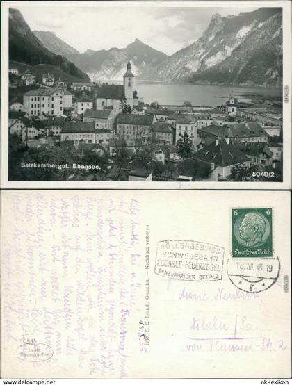 Ansichtskarte Ebensee Panorama 1938