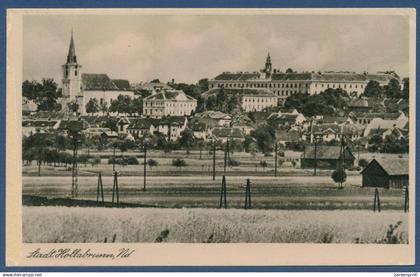 Stadt Hollabrunn Niederösterreich, gelaufen 1942, Mängel (AK4934)