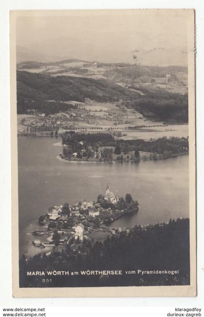 Maria worth am Worthersee old postcard  1924 travelled b181025