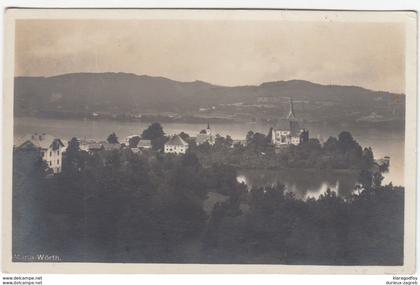 Maria Wörth old postcard travelled 1924 Klagenfurt Pmk b170815