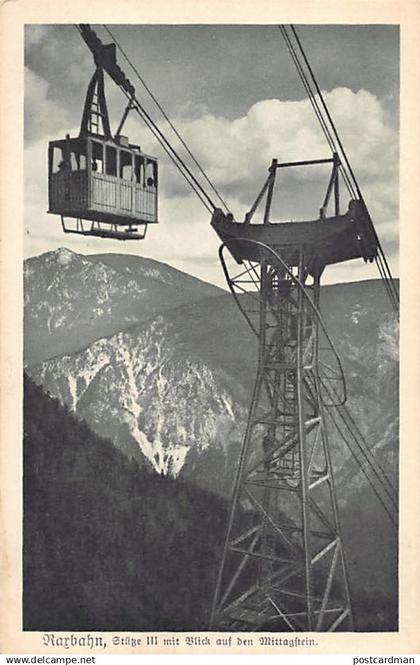 Österreich - Raxgebiet (NÖ) Raxbahn - Reichenau an der Rax - Blick auf den Mittagsstein