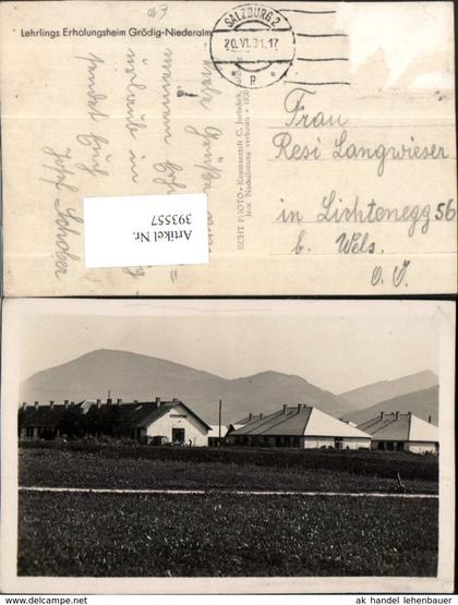 393557,Grödig Niederalm Lehrlings Erholungsheim Bergkulisse