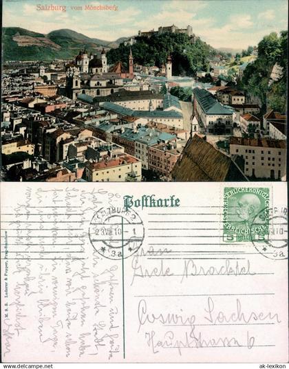 Ansichtskarte Salzburg Stadt vom Mönchsberg 1910