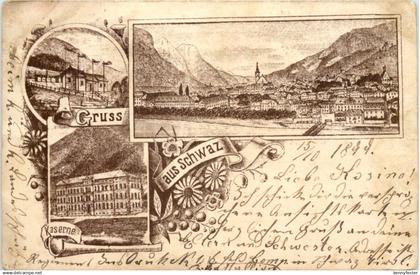 Gruss aus Schwaz - Litho