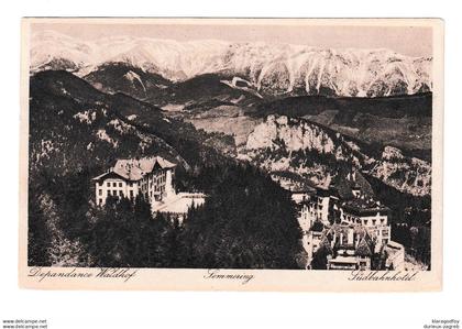 Semmering old postcard posted 1922 Semmering pmk b210220