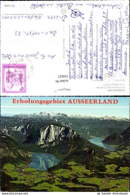 720621 Fliegeraufnahme Ausserland Altausseersee Grundlsee Totes Gebirge pub Alpine Luftbild FÖ 61950