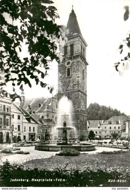 73629478 Judenburg Steiermark Hauptplatz Brunnen Turm