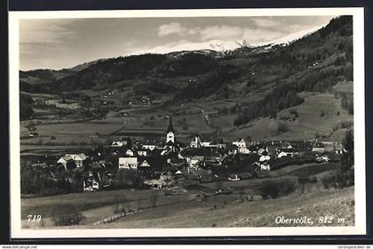 AK Oberwölz, Teilansicht mit Kirche