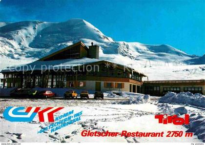 72913931 Kaunertal Panorama Restaurant Sonnenterrasse Weisseespitze Winter