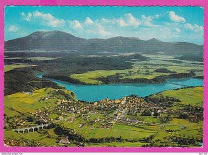 293563 / Austria - Völkermarkt - mit Blick auf Völkermarkt Strausee und Petzen Aerial view USED 3.50 S Esterhazy Palace