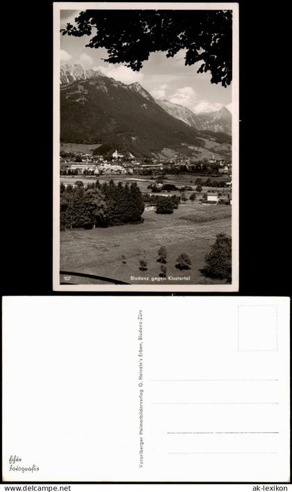 Ansichtskarte Bludenz Panorama Ansicht gegen Klostertal 1950