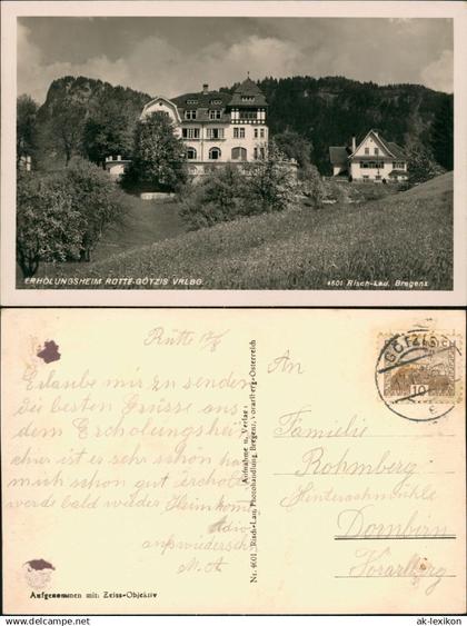 Ansichtskarte Götzis Erholungsheim Vorarlberg 1932