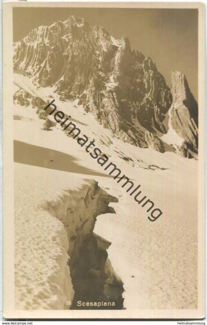 Scesaplana - Gletscherspalte am Brandnerferner - Verlag G. Heinzle 's Erben Bludenz