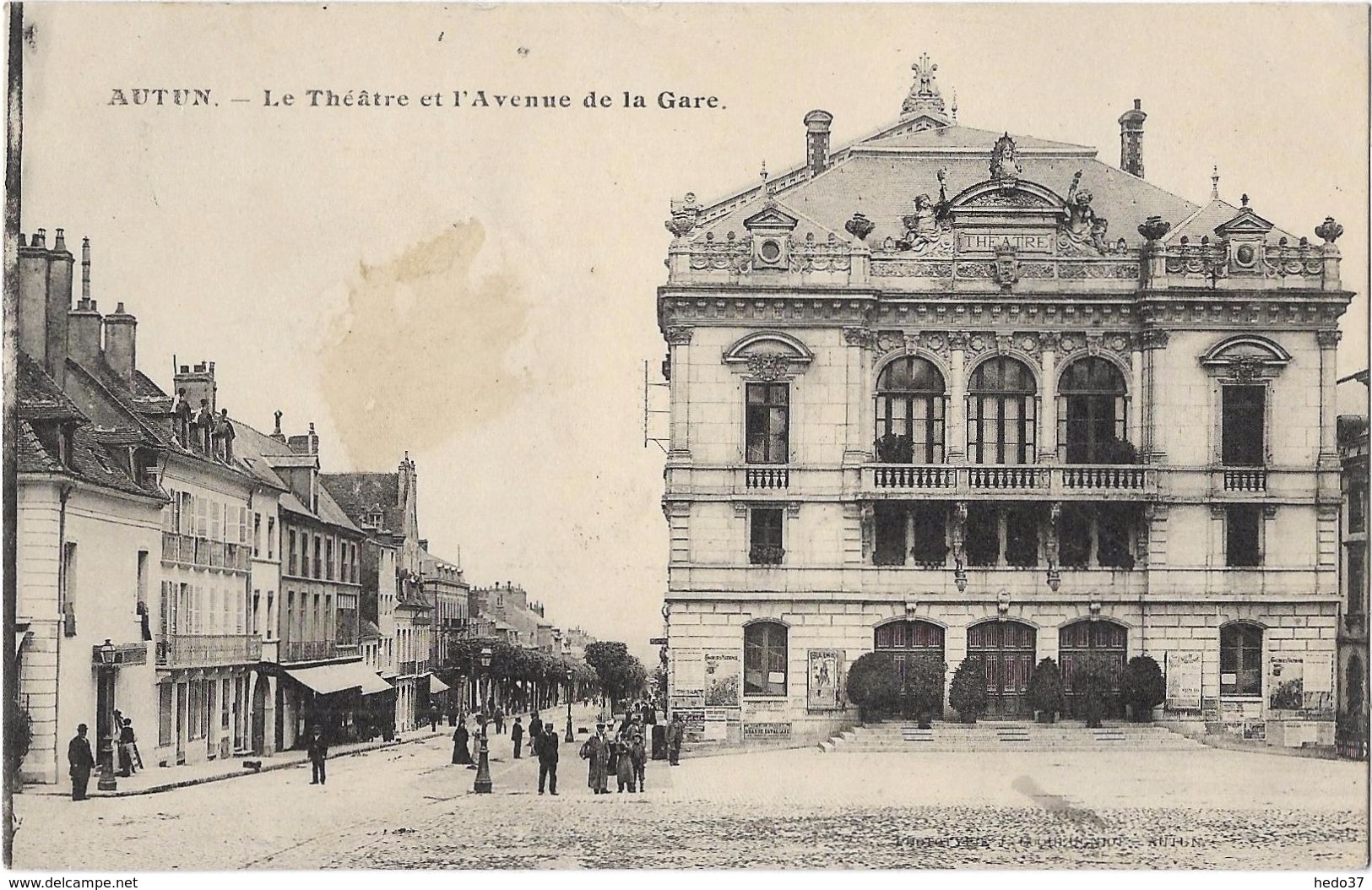 Autun - Le Théâtre et l'Avenue de la Gare